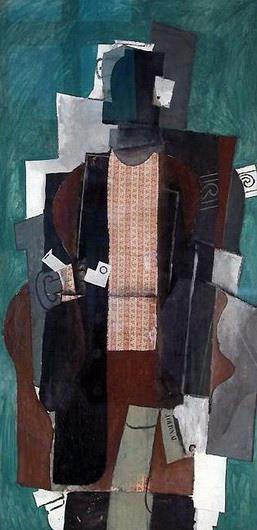 Man a la pipe 1911 cubism Pablo Picasso Ölgemälde